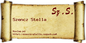 Szencz Stella névjegykártya